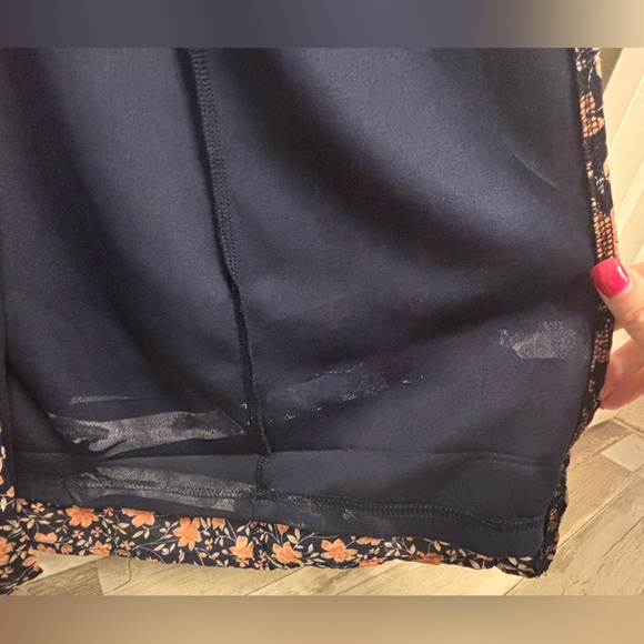 The Way to Love Navy Blue Floral Print Ruffled Maxi Dress XS - Picture 7 of 8